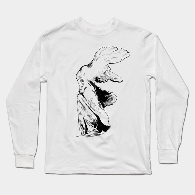 Winged Victory of Samothrace Long Sleeve T-Shirt by RimaSalloum13